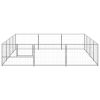 Dog Kennel Silver 129.2 ft² Steel